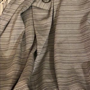 *Two* BLACK&WHITE Rod Pocket Black out  curtains.